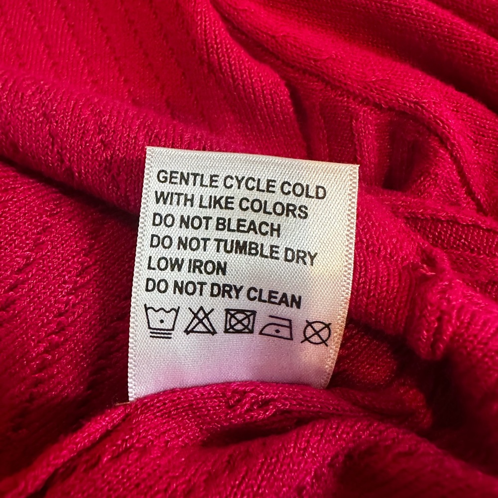 Vibrant Raspberry V-Neck Sweater - Picture 10 of 11